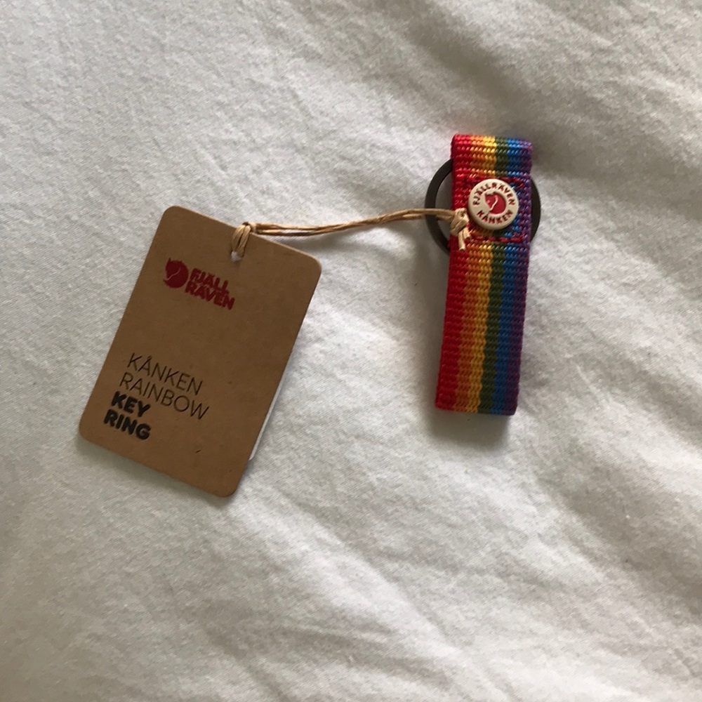 Fjallraven Kånken rainbow keychain